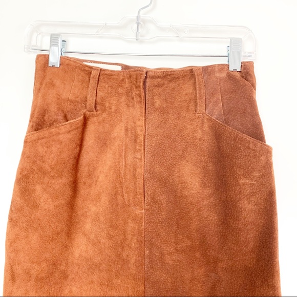 NWT Cache 100% Suede Leather Skirt - Picture 3 of 6